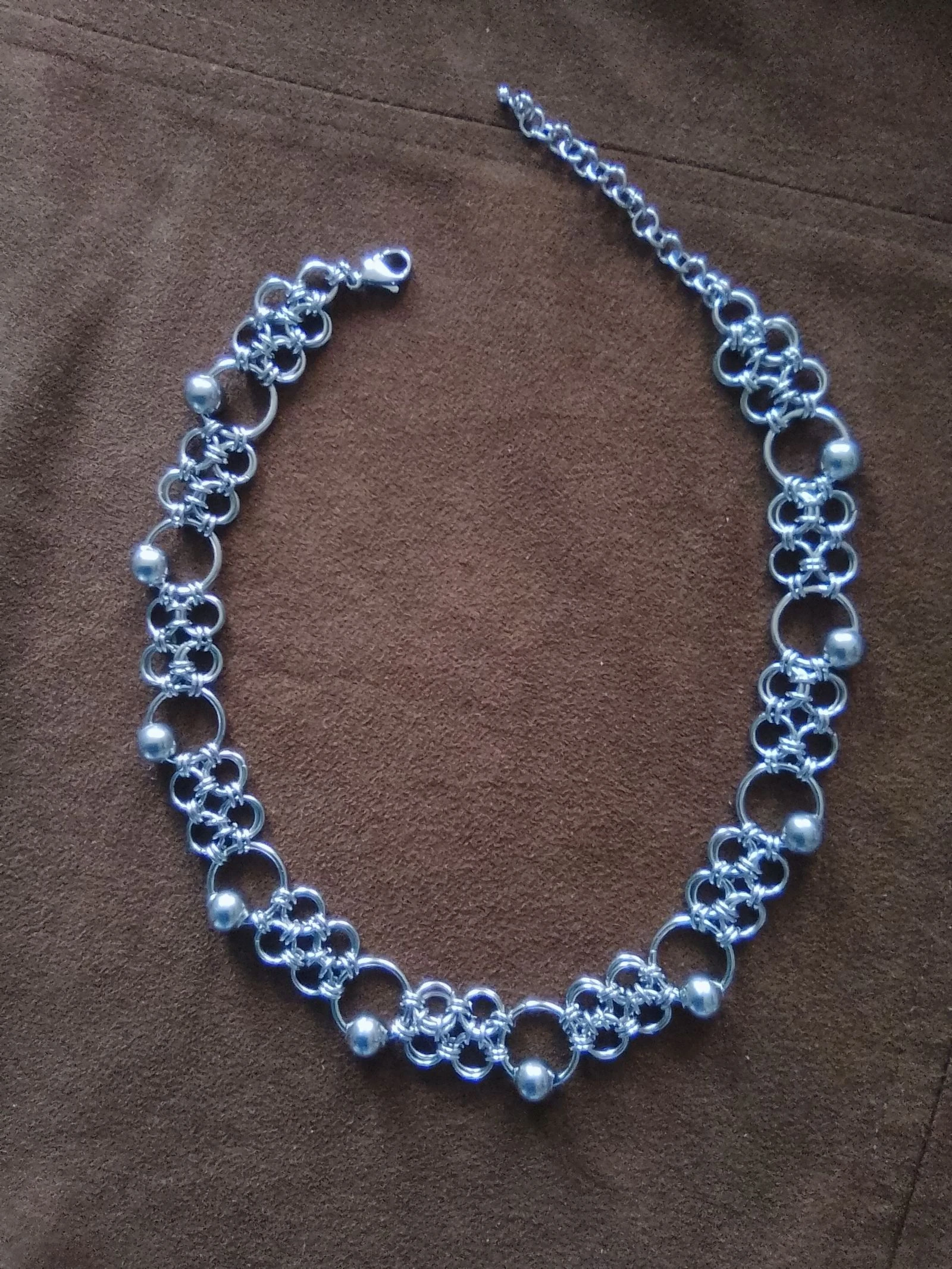 Uniseks Japanse chainmail choker ketting – photo 4